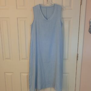 Source Unknown Sky Blue Sleeveless Midi Dress